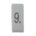 HellermannTyton Slide-On Pre-Printed Cable Marker, Black Legend "9", White PVC Material, 1.8 mm to 6.3 mm Cable HODS85