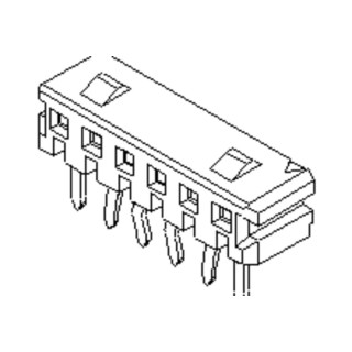 Molex CLIK-Mate Series Right Angle Through Hole PCB Socket, 4-Contact, 1 Row, 2 mm Pitch 52418-0410