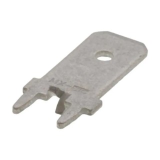 Molex Silver Uninsulated Male Spade Connector with Solder Termination, 6.35 x 0.81 mm Tab Size 19705-4001