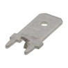 Molex Silver Uninsulated Male Spade Connector with Solder Termination, 6.35 x 0.81 mm Tab Size 19705-4001