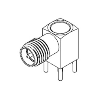 Molex 73391 Series Subminiature SMA Coaxial Connector PCB Female 50 Ω Right Angle Body Solder 73391-0320