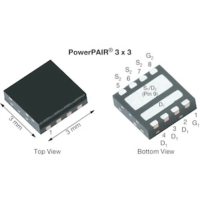Vishay Siliconix Dual TrenchFET 2 N-Channel Power MOSFET, 30 A, 30 V, Enhancement Mode, 8-Pin PowerPAIR 3 x 3 SiZ348DT-T1-GE3
