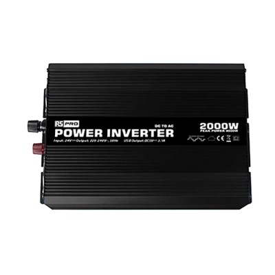 RS PRO Chassis 2000W Power Inverter 12V DC Input 230V Output Model 179-3324