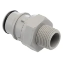 Colder Products Hose Connector Threaded 3/8 in NPT Male Polypropylene Grey, 4.2 bar HFCD24612