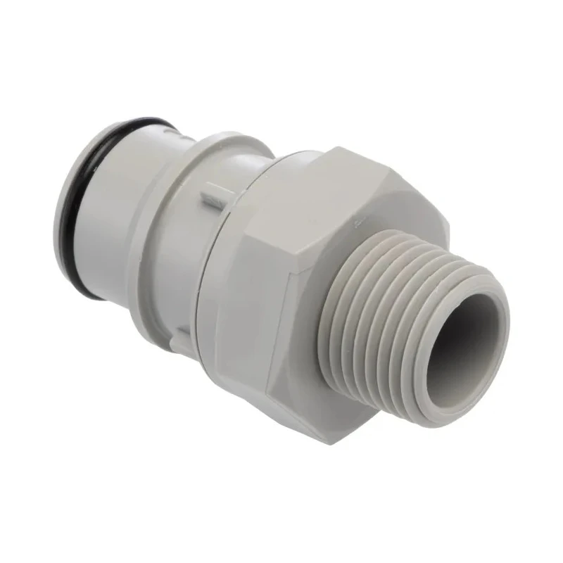 Colder Products Hose Connector Threaded 3/8 in NPT Male Polypropylene Grey, 4.2 bar HFCD24612