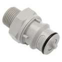 Colder Products Hose Connector Threaded 3/8 in NPT Male Polypropylene Grey, 4.2 bar HFCD24612
