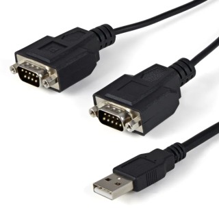 StarTech.com RS232 Interface Converter Dual Port USB 2.0 Type-A to D Sub Connector 921.6 kbps
