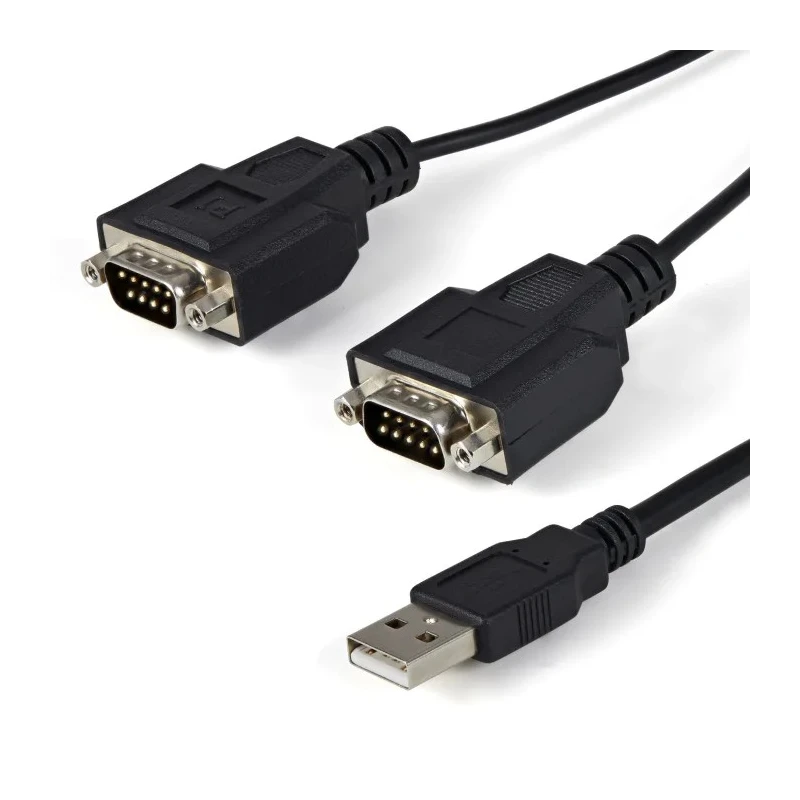 StarTech.com RS232 Interface Converter Dual Port USB 2.0 Type-A to D Sub Connector 921.6 kbps 