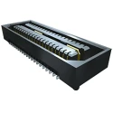 Samtec Right Angle Surface PCB Socket 40-Contact 1 Row 0.8mm Pitch Solder Liquid Crystal Polymer Housing QSE-040-01-F-D-A-K