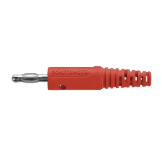 Schutzinger Red Male Banana Plug, 4 mm Connector, Screw Termination, 33 V ac, 70 V dc, 32A, Nickel Plating FK 8 S Ni / RT