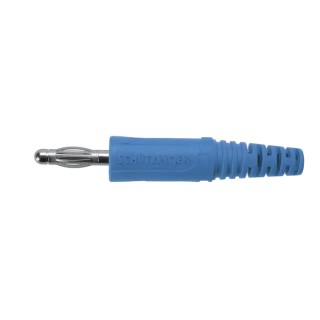 Schutzinger Blue Male Banana Plug, 4 mm Connector, Screw Termination, 70V dc, 32A, Nickel Plating FK 9 S Ni / BL
