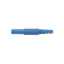 Schutzinger Blue Male Banana Plug, 4 mm Connector, Screw Termination, 1 kV, 32 A, Nickel Plating SFK 30 S Ni / OK / BL