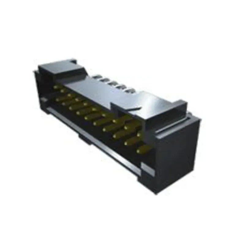 Samtec T2M Series Right Angle Through Hole PCB Header 20 Contacts 2 mm Pitch 2 Row Shrouded T2M-110-01-L-D-RA-WT