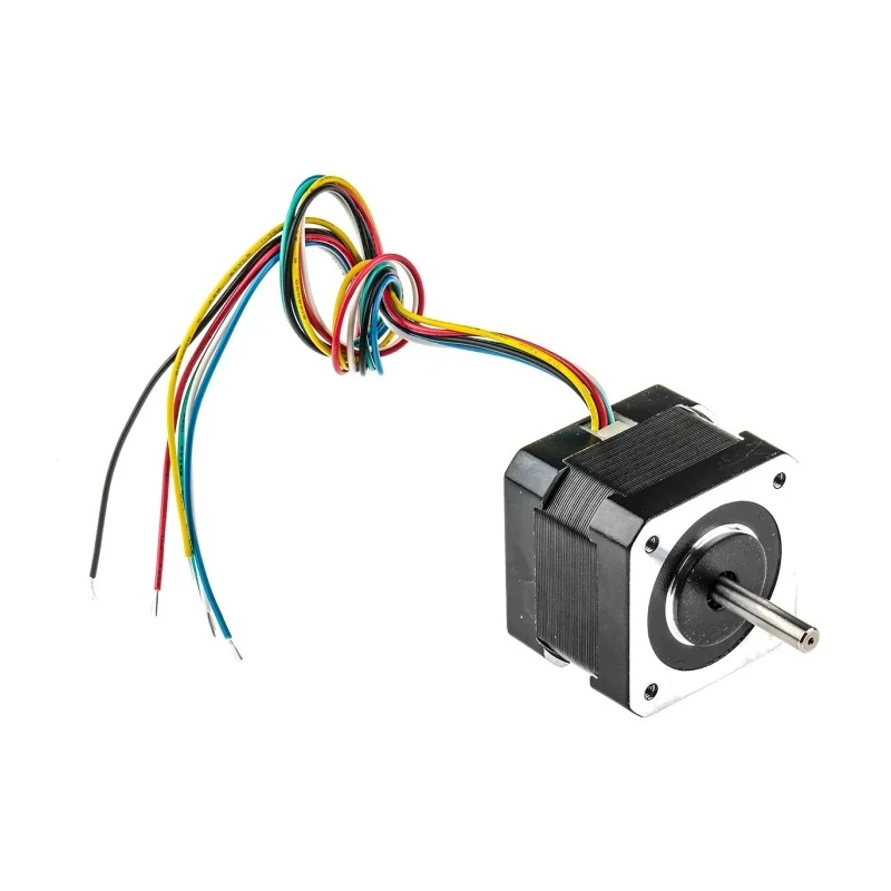 RS PRO Unipolar Hybrid Stepper Motor 9.6 V, 0.158 Nm Holding Torque, 1.8° Step Angle, 42.3 x 42.3 mm Frame, 5 mm 180-5278