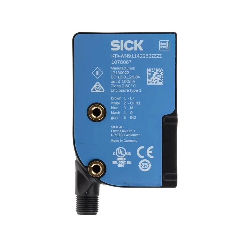 SICK Contrast Sensor RGB LED 13 mm NPN 100 mA IP67 Panel Mount 