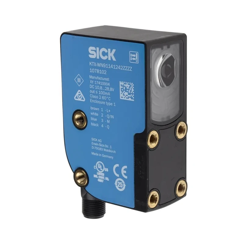 SICK Contrast Sensor RGB LED 13 mm, NPN, 100 mA, IP67, Panel Mount, 28.8V dc 
