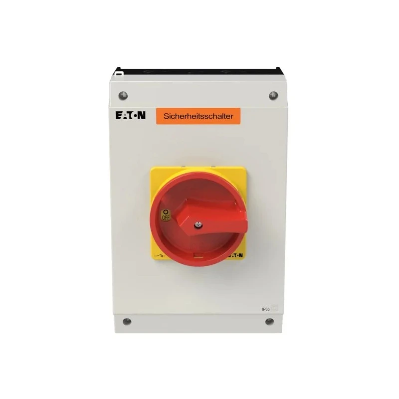 Eaton 3-Pole Surface Mount Isolator Switch 63A 690V AC IP65 Padlockable Safety Handle 