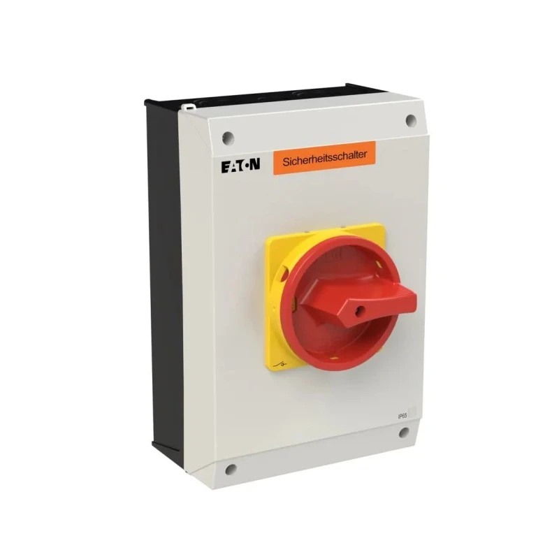 Eaton 3-Pole Surface Mount Isolator Switch 63A 690V AC IP65 Padlockable Safety Handle 