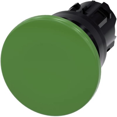Siemens SIRIUS ACT 3SU10 Series Green Momentary Push Button Head 22mm Cutout IP66 IP67 IP69K 3SU1000-1BD40-0AA0