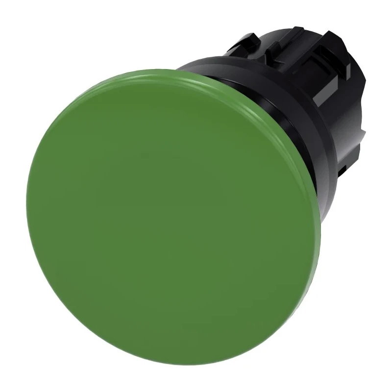 Siemens SIRIUS ACT 3SU10 Series Green Momentary Push Button Head 22mm Cutout IP66 IP67 IP69K 3SU1000-1BD40-0AA0