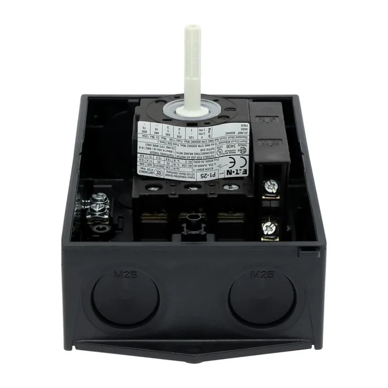 Eaton 3-Pole Surface Mount Isolator Switch, IP65 Rated, 25A, 13 kW, Screw Terminal, Red Handle IP65