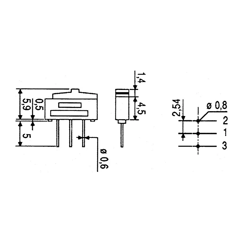 APEM PCB Slide Switch SPDT Latching 12V DC 500mA Fibreglass Reinforced Polyamide NK236
