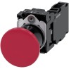 Siemens SIRIUS ACT 3SU11 Series Push Button Switch, Latching, Plate Mount, 22 mm Cutout, SPST, 500 V dc/ac 3SU1100-1BA20-1FA0