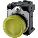 Siemens Panel Mount Yellow LED Indicator SIRIUS ACT 3SU11, 22 mm Cutout, 24 V AC/DC, IP67, IP66, IP20 3SU1102-6AA30-3AA0