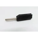 Deltron Black Male Banana Plug, Screw Termination, 50V, 16A, Nickel Plating 553-0100