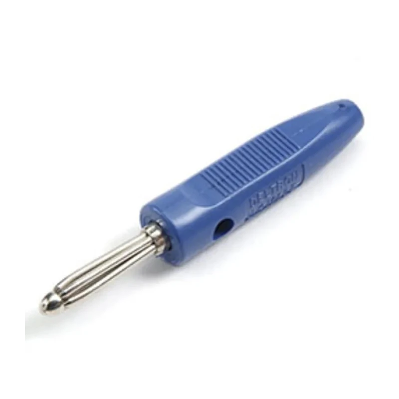 Deltron Black Male 4 mm Banana Plug Connector, Screw Termination, 50V, 16A, Bright Nickel Over Copper Plating 555-0100