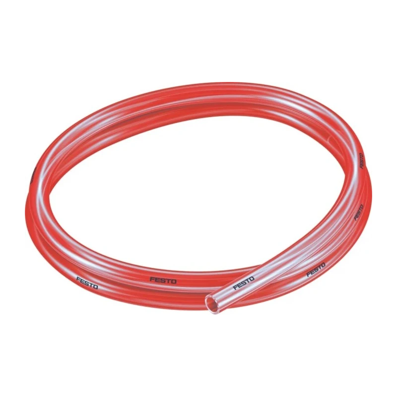 Festo Red Polyurethane Plastic Tube 10 mm Outside Diameter 7 mm Inside Diameter 50 m Length 10 bar PUN-H-10X1,5-TRT