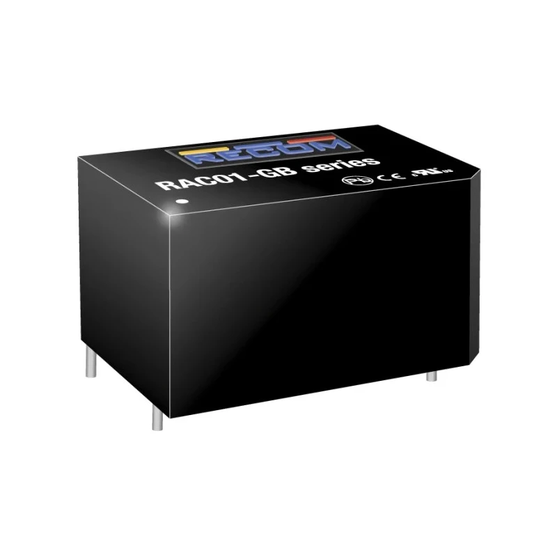 Recom Switching Power Supply 24V dc 1W with Universal AC Input 85-264V AC RAC01-24SGB
