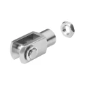 Festo Rod Clevis for Piston Rod, Bore Size 10mm, Female Thread M10x1.25, High-Alloy Steel, Corrosion CRSG-M10X1,25