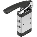 Festo Plunger Pneumatic Manual Control Valve, 5/2 Valve Function, G 1/8 Port Size, Aluminium Alloy Body, 10 VHEF-L-M52-E-G18