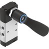 Festo Lever Pneumatic Manual Control Valve, G 1/8 Thread, Aluminium Alloy Body, 5/3 Function, 10 bar Max VHEF-HS-P53C-M-G18
