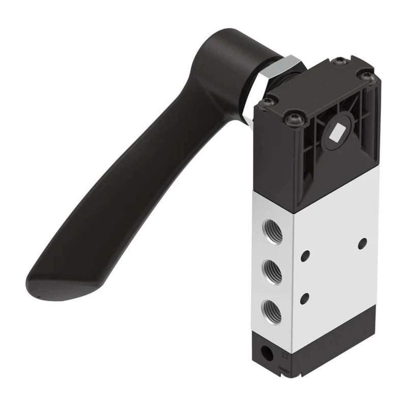 Festo Lever Pneumatic Manual Control Valve, G 1/8 Thread, Aluminium Alloy Body, 5/3 Function, 10 bar Max VHEF-HS-P53C-M-G18