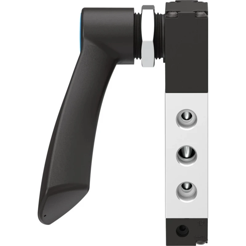 Festo Lever Pneumatic Manual Control Valve, G 1/8 Thread, Aluminium Alloy Body, 5/3 Function, 10 bar Max VHEF-HS-P53C-M-G18