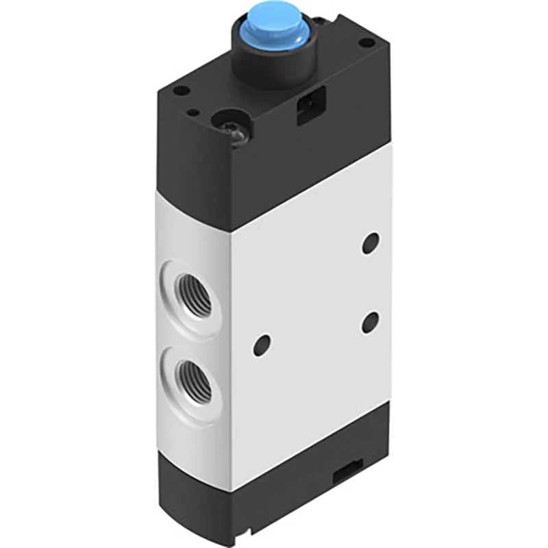 Festo Plunger Pneumatic Manual Control Valve 5/2, 5 Ports, G 1/8 Thread, Aluminium Alloy Body, Operating VMEF-SC-M52-M-G18