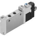 Festo Pneumatic 5/2 Solenoid Valve M7 Port Size 24V DC Aluminium Alloy Body VUVG-L10-M52-MT-M7-1R8L