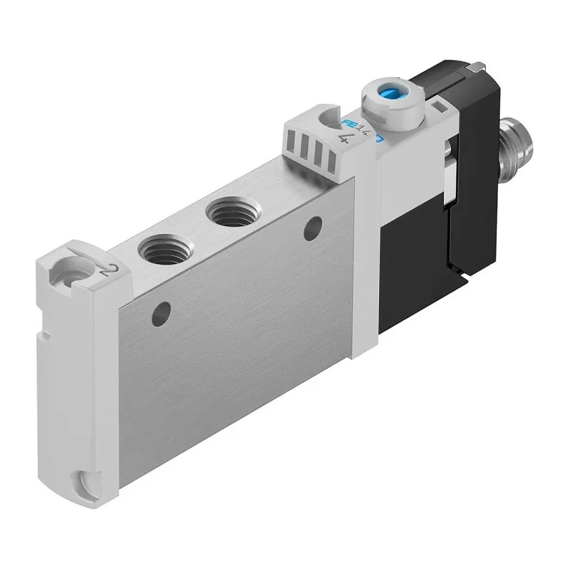 Festo Pneumatic 5/2 Solenoid Valve M7 Port Size 24V DC Aluminium Alloy Body VUVG-L10-M52-MT-M7-1R8L