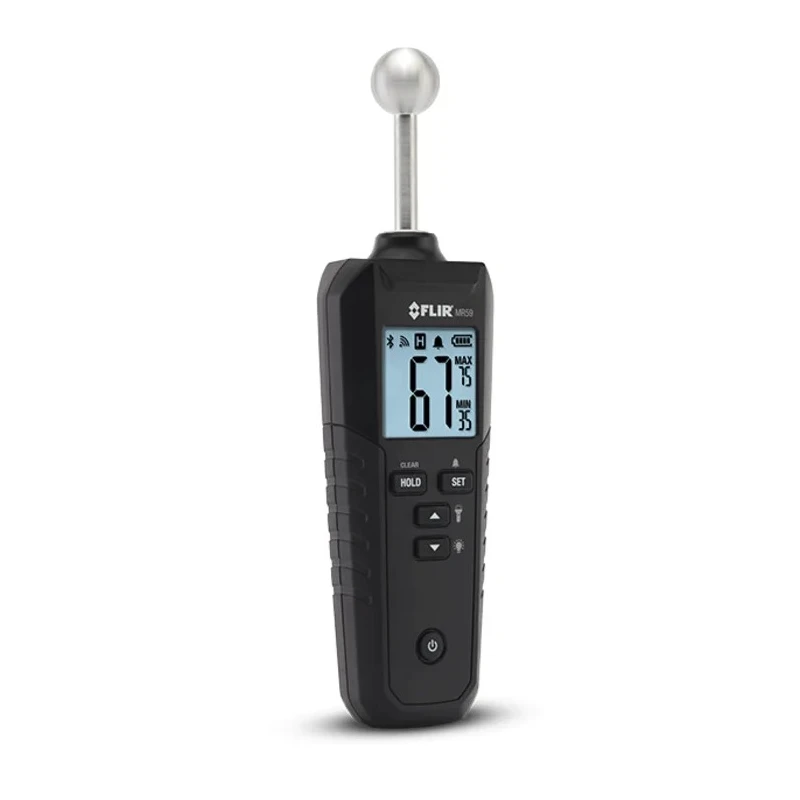 FLIR Professional Moisture Meter with LCD Backlight Display Battery-Powered 40h Battery Life MR59
