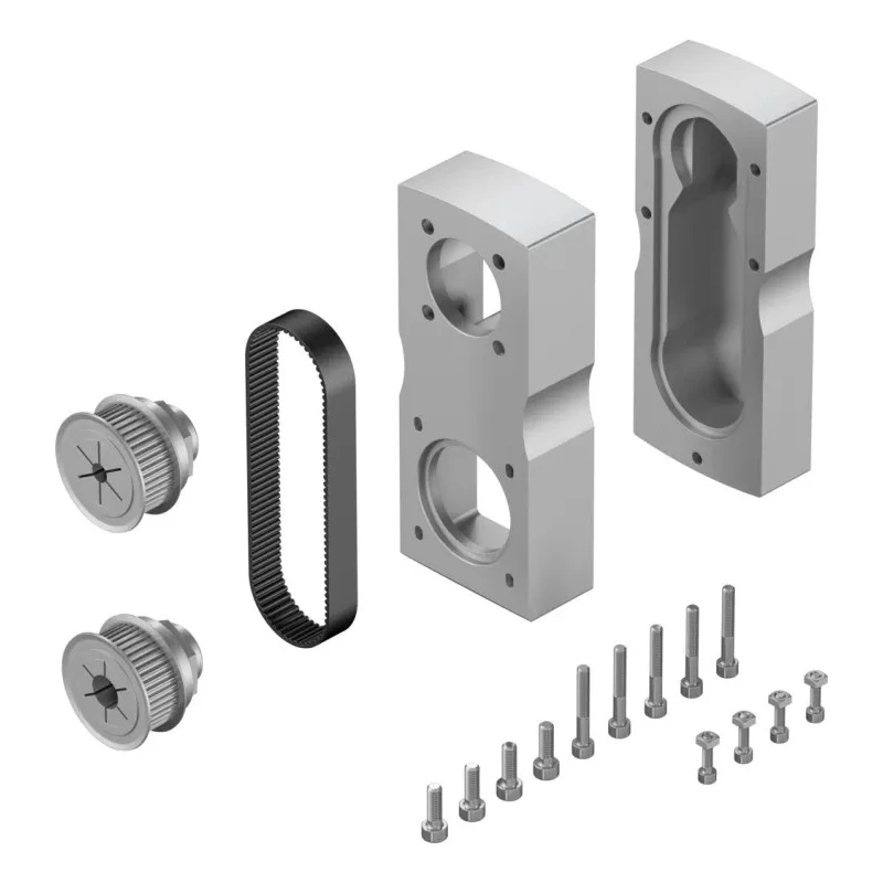 Festo Mounting Equipment IP40 for Electric Linear Actuators, Optimised Gear Ratio 1:1, Max Speed 5000rpm EAMM-U-70-D40-60P-96