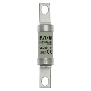Eaton British Standard Fuse A4 50A Current Rating 500V Voltage, Offset Tag Orientation CEO50