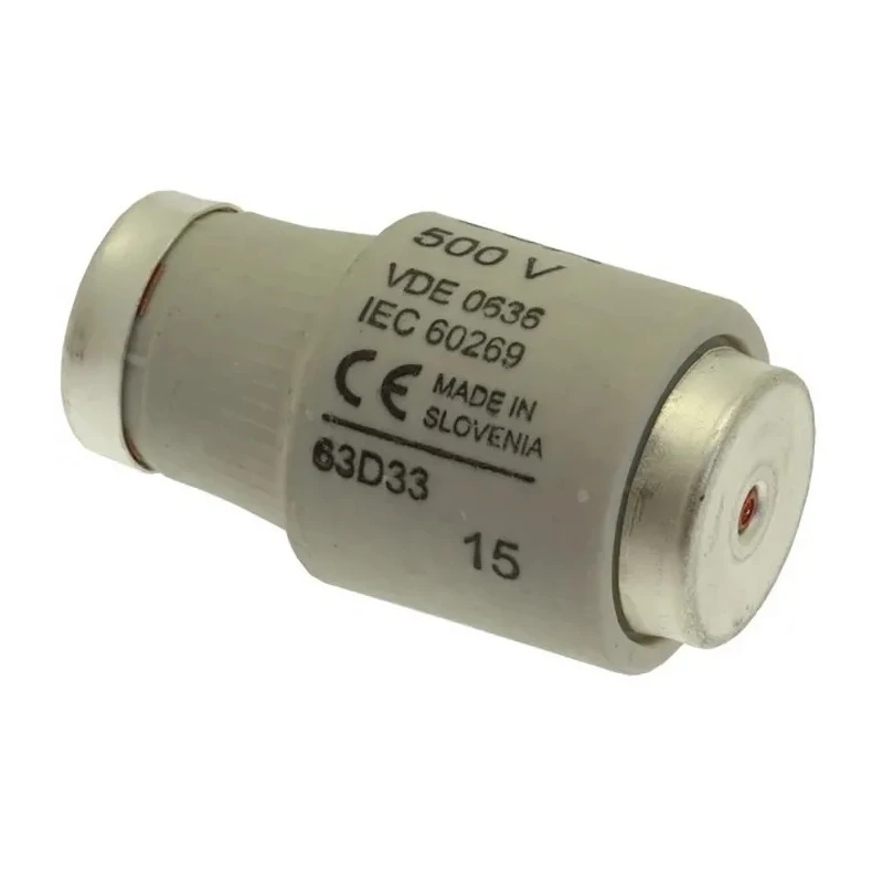 Eaton 63A, 500V AC D3 Bottle Fuse, White Ceramic Body, Copper Cap, E33 Thread Size 63D33