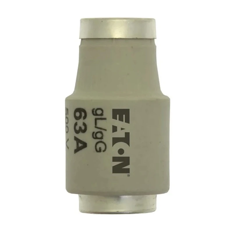 Eaton 63A, 500V AC D3 Bottle Fuse, White Ceramic Body, Copper Cap, E33 Thread Size 63D33