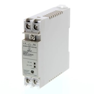 Omron Switching Power Supply 24V dc, 15 W, DIN Rail Mount, 100-264V AC Input S8VS-01524