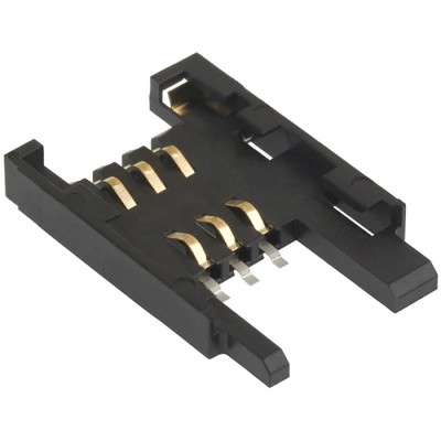 Amphenol Communications Solutions 2.54 mm Pitch 6 Way Surface Mount SIMM Memory Socket 1kV 10A 7111S1615A01LF