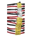 HellermannTyton Snap-On Pre-Printed Cable Marker 0-9, Polyamide, Multicolour, 0.8 mm to 2.2 mm Cable Diameter, 561-00100 WIC0