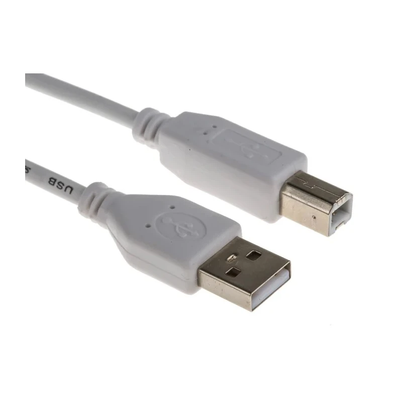 RS PRO IC Socket USB Cable Male USB Type A to Male USB 2.0 USB B White 2 m 182-8866
