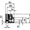 Wieland 8142 Series PCB Terminal Block 2-Contact 5 mm Pitch Cable 1 Row Screw 25.602.2253.0